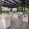 grilling station with marble countertops