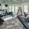 a gym with workout equipment